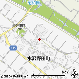 三重県四日市市水沢野田町周辺の地図
