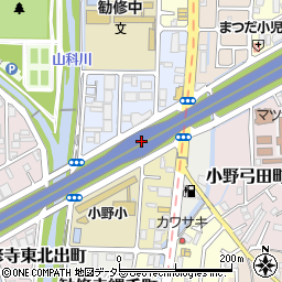 京都府京都市山科区小野蚊ケ瀬町周辺の地図
