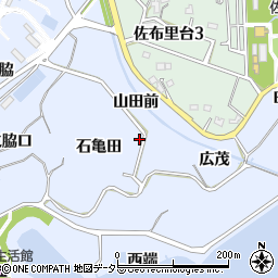 愛知県知多市佐布里山田前42周辺の地図