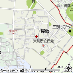愛知県安城市東別所町（東畑）周辺の地図