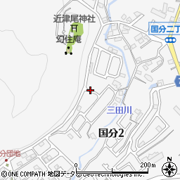 滋賀県大津市国分2丁目5周辺の地図