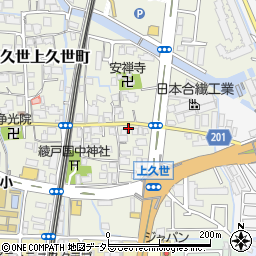 京都府京都市南区久世上久世町698周辺の地図