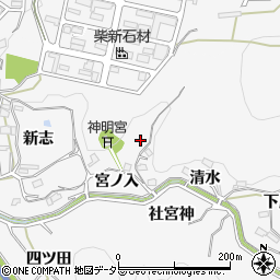 愛知県岡崎市小呂町周辺の地図