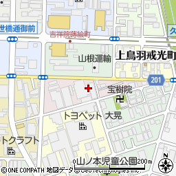 京都府京都市南区上鳥羽南戒光町周辺の地図