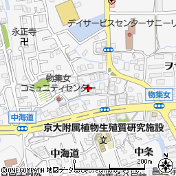 京都府向日市物集女町御所海道周辺の地図