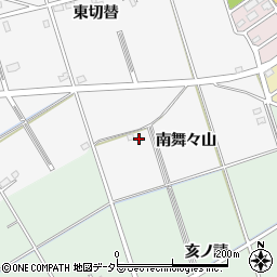 愛知県安城市二本木町南舞々山周辺の地図