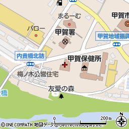 甲賀広域行政組合消防本部周辺の地図