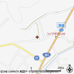 愛知県新城市作手清岳道上周辺の地図