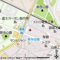 愛知県安城市横山町管池周辺の地図