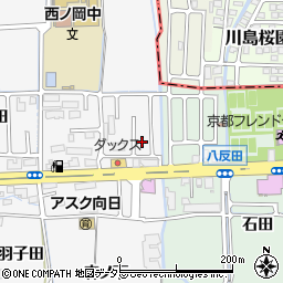 京都府向日市物集女町五ノ坪周辺の地図