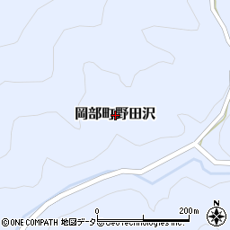 静岡県藤枝市岡部町野田沢周辺の地図