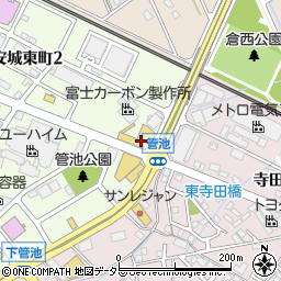 愛知トヨタ自動車三河安城北店周辺の地図