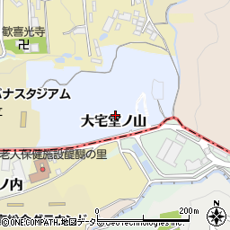 京都府京都市山科区大宅堂ノ山周辺の地図
