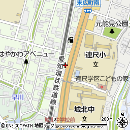愛知県岡崎市末広町2周辺の地図