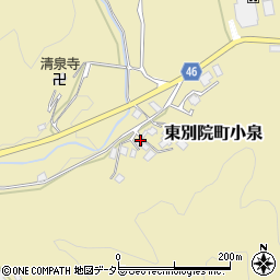 京都府亀岡市東別院町小泉大道周辺の地図