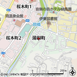 静岡県伊東市湯田町周辺の地図