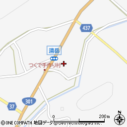 愛知県新城市作手清岳中屋敷周辺の地図