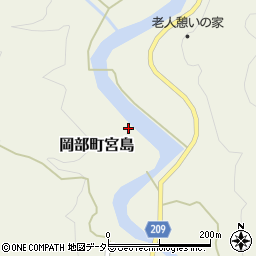 静岡県藤枝市岡部町宮島378周辺の地図