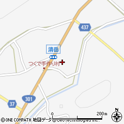 愛知県新城市作手清岳（中屋敷）周辺の地図