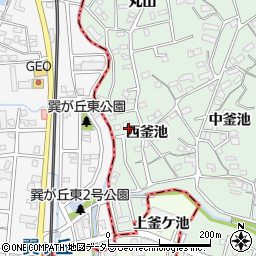 愛知県知多郡東浦町緒川西釜池11周辺の地図