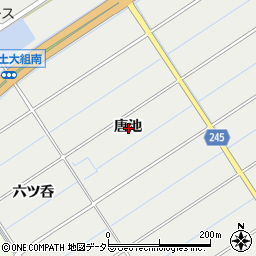 愛知県刈谷市半城土町唐池周辺の地図