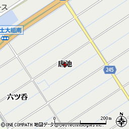 愛知県刈谷市半城土町（唐池）周辺の地図