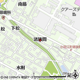 愛知県刈谷市小垣江町諸狭間周辺の地図