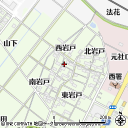 愛知県岡崎市西本郷町西岩戸周辺の地図