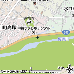 滋賀県甲賀市水口町高塚1周辺の地図