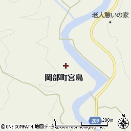 静岡県藤枝市岡部町宮島376周辺の地図