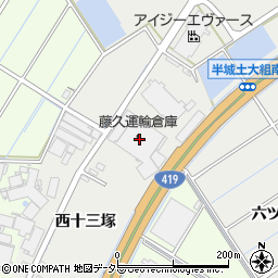 藤久運輸倉庫周辺の地図