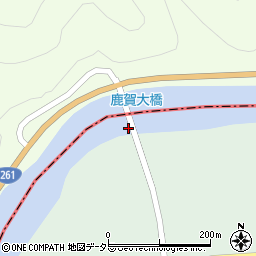 鹿賀大橋周辺の地図