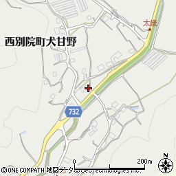 京都府亀岡市西別院町犬甘野円浄法周辺の地図