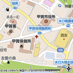 セブンイレブン甲賀市役所前店周辺の地図