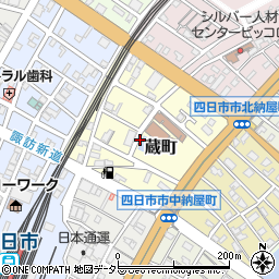 三重県四日市市蔵町周辺の地図
