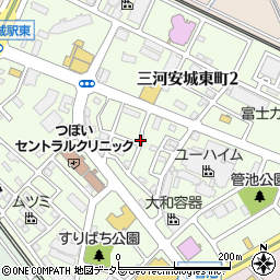 愛知県安城市三河安城東町周辺の地図