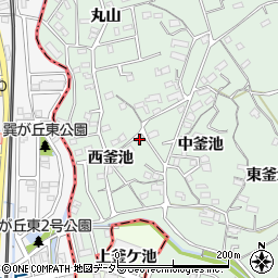 愛知県知多郡東浦町緒川西釜池44周辺の地図