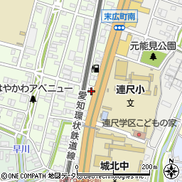 愛知県岡崎市末広町2-4周辺の地図