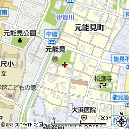 愛知県岡崎市元能見町154周辺の地図