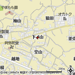 愛知県知多市岡田下ノ山周辺の地図