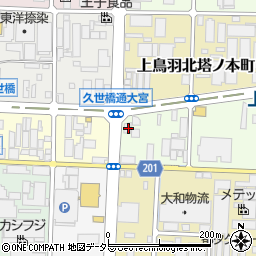 京都府京都市南区上鳥羽南塔ノ本町1周辺の地図