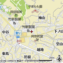 愛知県知多市岡田登り周辺の地図