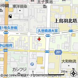 天下一品 上鳥羽店周辺の地図