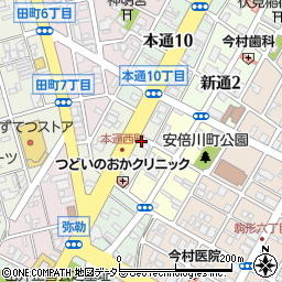 静岡県静岡市葵区本通西町9周辺の地図