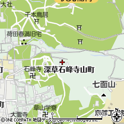 京都府京都市伏見区深草石峰寺山町6周辺の地図