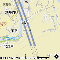愛知県岡崎市岩戸町堀合周辺の地図