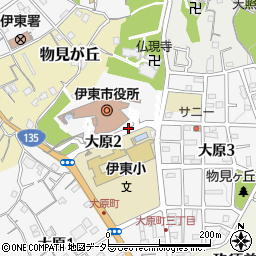 伊東市役所周辺の地図