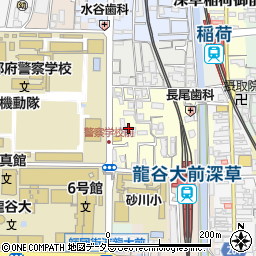 京都府京都市伏見区深草スゝハキ町周辺の地図