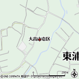 愛知県知多郡東浦町緒川大高山壱区周辺の地図