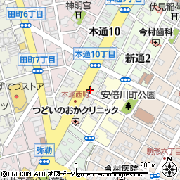 静岡県静岡市葵区本通西町6周辺の地図